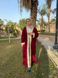 Golden Burgandy Kaftan