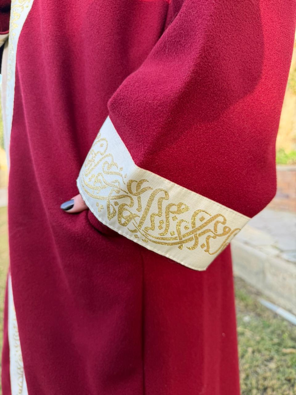 Golden Burgandy Kaftan